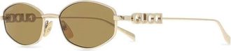 Gucci Brown Oval Ladies Sunglasses GG1802S 005 55