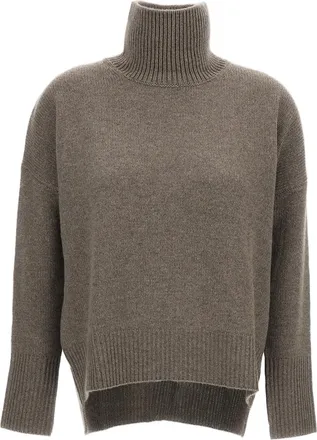Lisa Yang Beige Heidi Heavy-Knit Cashmere Turtleneck
