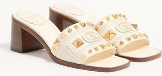 Valentino Garavani Sandalo Slide Plaster Caster In Capra 60Mm Donna AVORIO 36.5