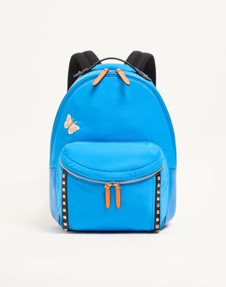 Valentino Garavani Zaino Stud Up In Tessuto Tecnico Uomo BLU ELETTRICO UNI