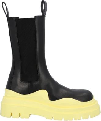 Bottega Veneta Leather boots - Dames - Chelseaboots - Zwart - 37 EU - Leer - Schoenen