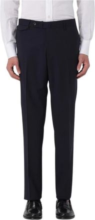 Tagliatore Wollen broek - Heren - Nette broeken - Blauw - S - Wol - Broeken
