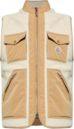 Moncler Karakai Vest - Heren - Bodywarmers - Beige - S - Polyester - Jassen