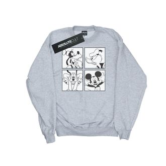 Disney Heren Mickey, Donald, Goofy en Pluto Boxed Sweatshirt (Sportgrijs)