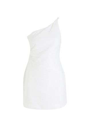 Bec&bridge Melanie Asymmetric Linen Mini Dress - White - 14 (UK14 / L)