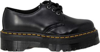 Dr. Martens Quad Retro Jona Platform Oxfords - Dames - Veterschoenen - Zwart - 40 EU - Leer - Schoenen