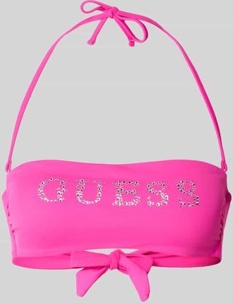 Guess Slim Fit Bikini-Oberteil in Bandeau-Optik Modell Violet in Pink, Gr&ouml;&szlig;e XL