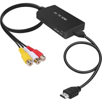 OEM Convertitore Da Rca A Hdmi Con Cavi Hdmi, Adattatore Da Av A Hdmi Full Hd 720p/1080p, Convertitore Video E Audio Per Hdtv, Monitor E Proiettore