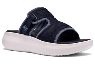 Clarks Solevana Mist Womens Sandals Navy Tetxtile : 10 B - Medium, Synthetic