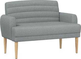 vidaXL Sof&aacute; Amoroso Con Botones Acolchados Gris Claro 116 X 67 X 80 Cm Vidaxl