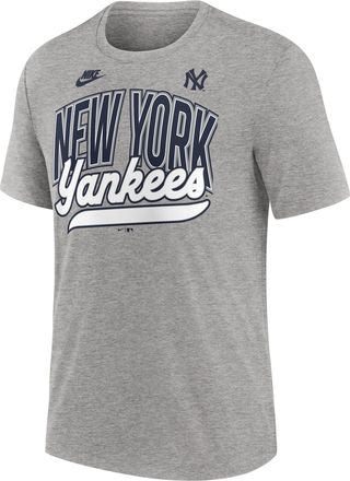 Nike New York Yankees Cooperstown Retro Nike Mens MLB T-Shirt in Grey | NJFD06GN27-PY9