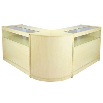 MonsterShop Fusion Maple Shop Counter & Retail Display Set in Beige