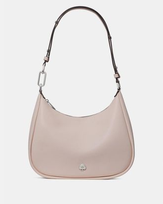 Kate Spade New York Womens Kayla Pebbled Leather Large Shoulder Bag - Pink - One Size