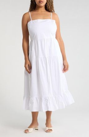 Sugarlips Brynley Cami Midi Sundress in White at Nordstrom, Size 1 X