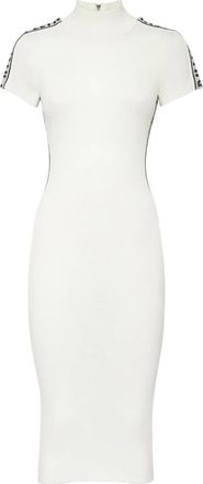 Philipp Plein Wool Dress Stones - Dames - Kleedjes - Beige - L - Wol - Kleedjes