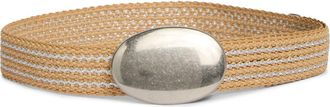 Steve Madden Oval Straw Belt in Tan-Silver at Nordstrom Rack, Size Large/x-Large