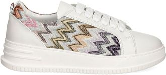 Missoni zigzag-pattern sneakers - women - Leather - 37 - White