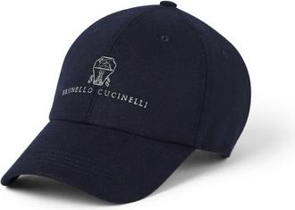 Brunello Cucinelli Baseball cap with logo in Navy Blue at Nordstrom, Size Xx-Large