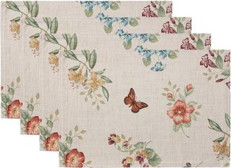 Lenox Set Of 4 Butterfly Meadow Fall Placemats
