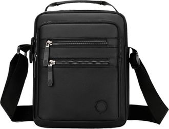 Generic Compatible For Mens large capacity multi-layer Shoulder Bag(Black)