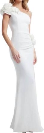 Dress The Population Womens Aubrielle Mermaid Gown In Off White