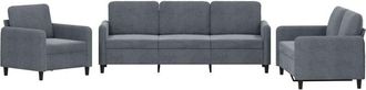vidaXL Vidaxl - Juego De Sof&aacute;s 3 Piezas Terciopelo Gris Oscuro