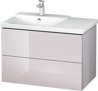 Duravit Duravit L-cube Mueble De Pared De 820mm De Ancho, Profundidad 481, 2 Cajones, Cabe p3 Comfort Art&iacute;culo 233385, Cuenca Izquierda, Color: Laca Blanca Li