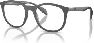 Emporio Armani 0ea4211 Matte Black Rounded Square Eyeglasses with Interchangeable Lenses