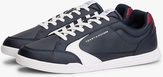 Tommy Hilfiger Mens Leather Low-Top Cupsole Sneaker - Red/White/Blue - US 10 / EU 43
