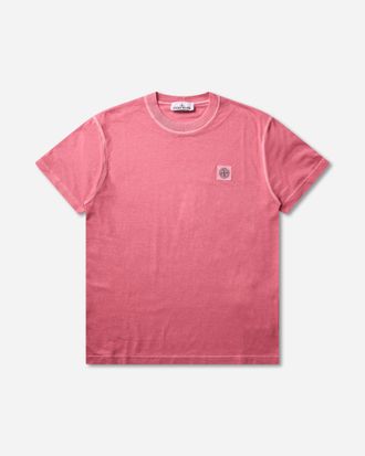 Stone Island Men s Organic Cotton Jersey FISSATO Effect T-Shirt Geranium