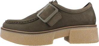 Clarks Monk Strap Flats - Dames - Platte Schoenen - Groen - 36 EU - Schoenen