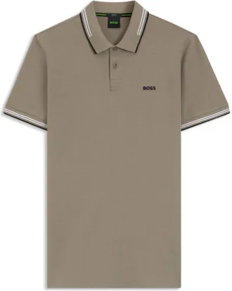 BOSS Slim-fit polo shirt with contrast-stripe details