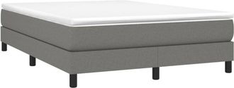 vidaXL Vidaxl - Cama Box Spring Con Colch&oacute;n Tela Gris Oscuro 140x200 Cm