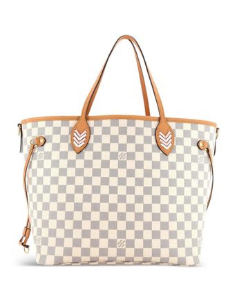 Louis Vuitton Neverfull NM Damier with Braided Detail MM tote bag - Bianco