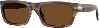 Persol PO3398S Polarized 120857 Mens Sunglasses Brown Size 55