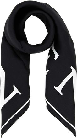 Alexander McQueen Zijden Zwarte Foulard Sjaal - Dames - Zijden sjaals - Zwart - ONE Size - Accessoires