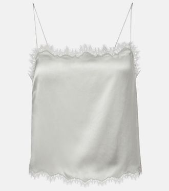 D&ocirc;en Loure lace-trimmed silk camisole