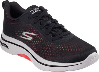 Skechers Mens Go Walk Arch Fit 2.0 Sneaker, Black/Red, 6.5 UK