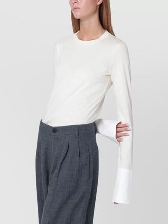 Darkpark cotton fitted crew-neck jumper