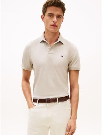 Tommy Hilfiger Mens Regular Fit Stretch Tommy Polo - Beige - XXXL