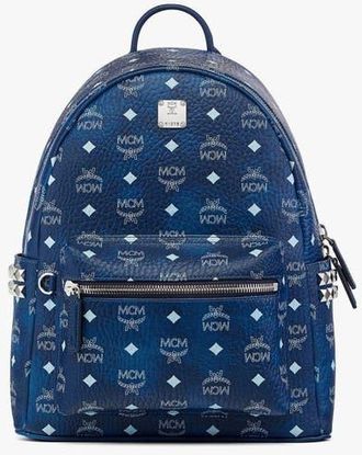 MCM Stark Side Studs Backpack in Visetos in Blue at Nordstrom