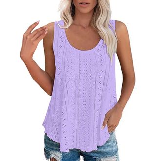 Generic Vest Tops Women UK Boho Top Sleeveless Shirts Scoop Neck Tank Top Flowy Bohemia Summer Casual Tee for Beach Holiday Vacation