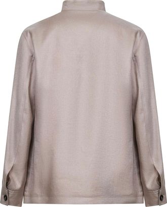 Tagliatore Mens Jacket Tempest Linen Dove Grey Beige