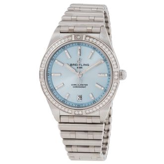 Breitling Chronomat Automatic 36mm Diamond Ladies Ice Blue Watch G10380591C1G1