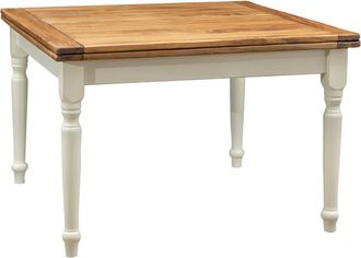 Biscottini International Mesa De Comedor De Madera Maciza Mesa Cuadrada Extensible 120x120 Cm Mesa De Cocina Que Ahorra Espacio Made In Italy Color Nogal
