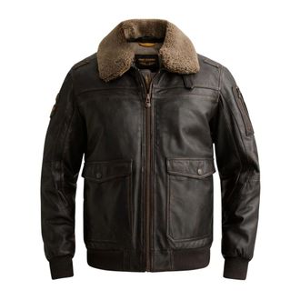 PME Legend Leren Bomberjack - Heren - Jassen - Bruin - Maat: M Leer