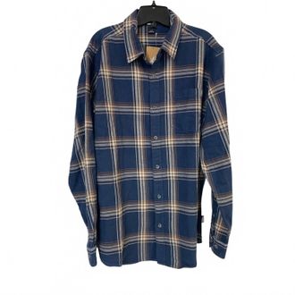 Eddie Bauer Mens Relaxed Favorite Flannel Long Sleeve Shirt In Dusty Blue