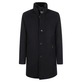 Moorer Single-breasted jas - Heren - Mantels - Blauw - Maat: XL