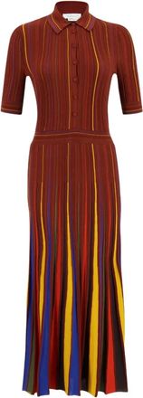 Gabriela Hearst Abito midi Calypso a righe - Rosso