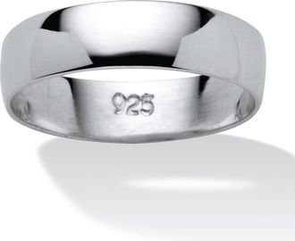 Palm Beach Jewelry Polished Wedding Band in.925 Sterling Silver
